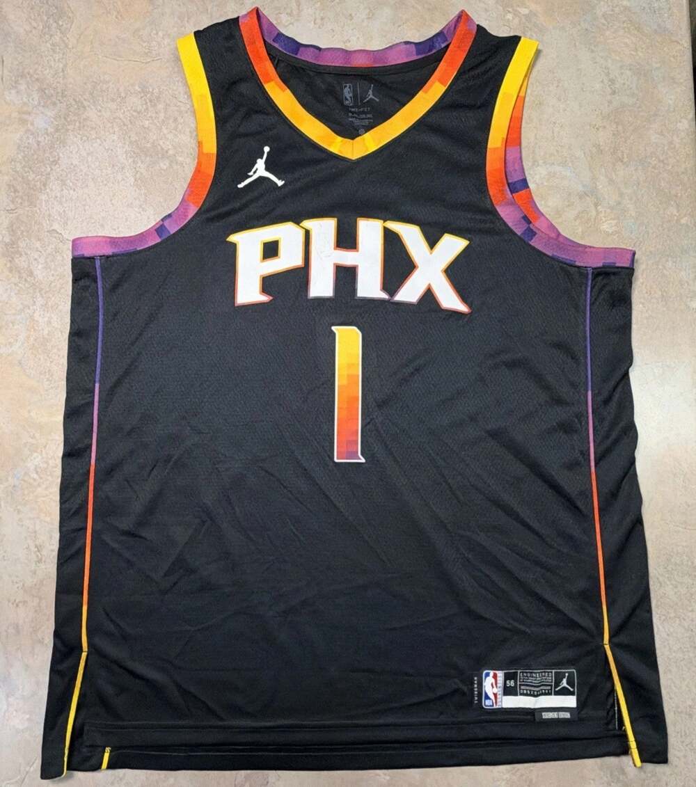 NBA Nike Men's Size 56 Phoenix #1 Booker Basketball Jersey Statement Edition